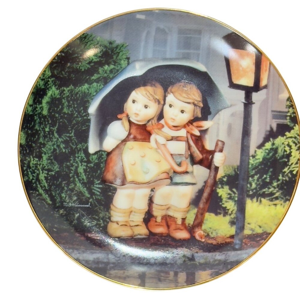 M.J. Hummel Stormy Weather Collector Plate "Little Companions" The Danbury Mint - Picture 12 of 12